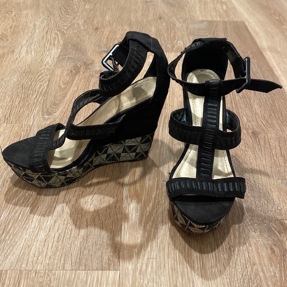 Shoes - Black Wedges